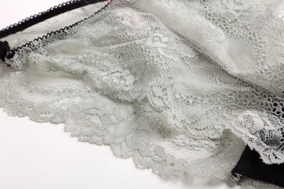 Lingerie sexy en dentelle ultra-fine, grande taille, affichage de la poitrine, petit ensemble de soutien-gorge transparent pour femmes, 16001_voghion.com