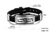 Silica gel men's bracelet stainless steel, wholesale