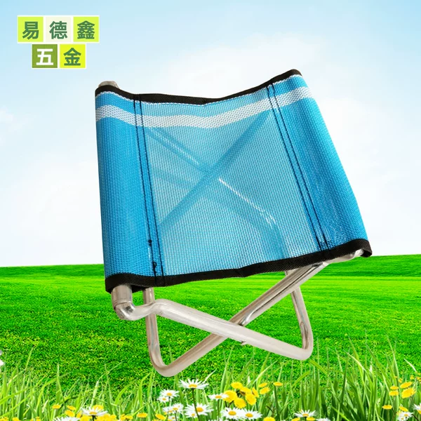 Factory wholesale folding stool portable metal backrest small bench fishing Mazar outdoor train low stool