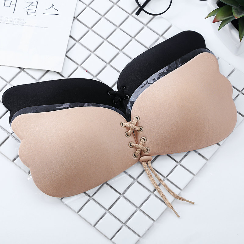 Manufacturer's direct supply of pull goddess wing invisible underwear without steel ring pull cord silicone invisible bra patch