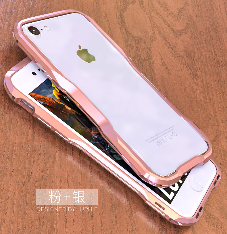 Luphie Bicolor Incisive Sword Slim Light Aluminum Bumper Metal Shell Case for Apple iPhone 8 Plus & iPhone 8