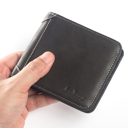 baellerry men's wallet multi-card slot card holder horizontal style matte leather retro foreign trade wallet soft wholesale
