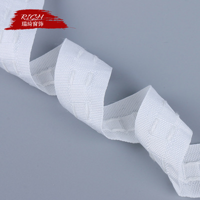 窗饰配件 3cm打褶皱2线抽带（50米）韩式线抽带现货 厂家现货批发