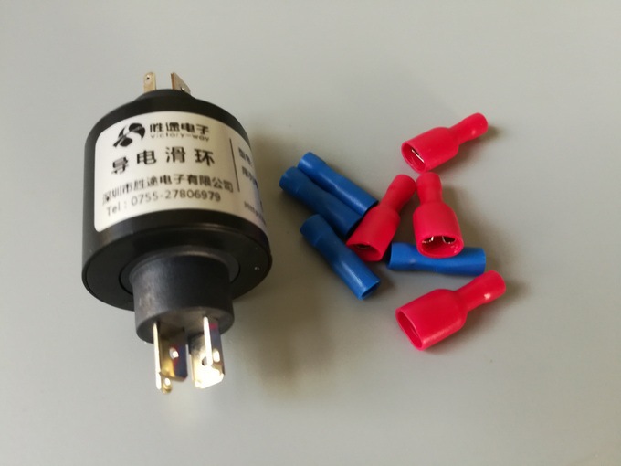 4路加强型导电滑环 4路电旋转连接器 4路开炼机集电环滑环