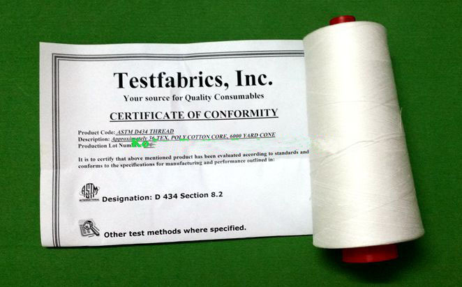ASTM D434缝纫线36Tex Testfabrics ASTM D434接缝滑移缝纫线