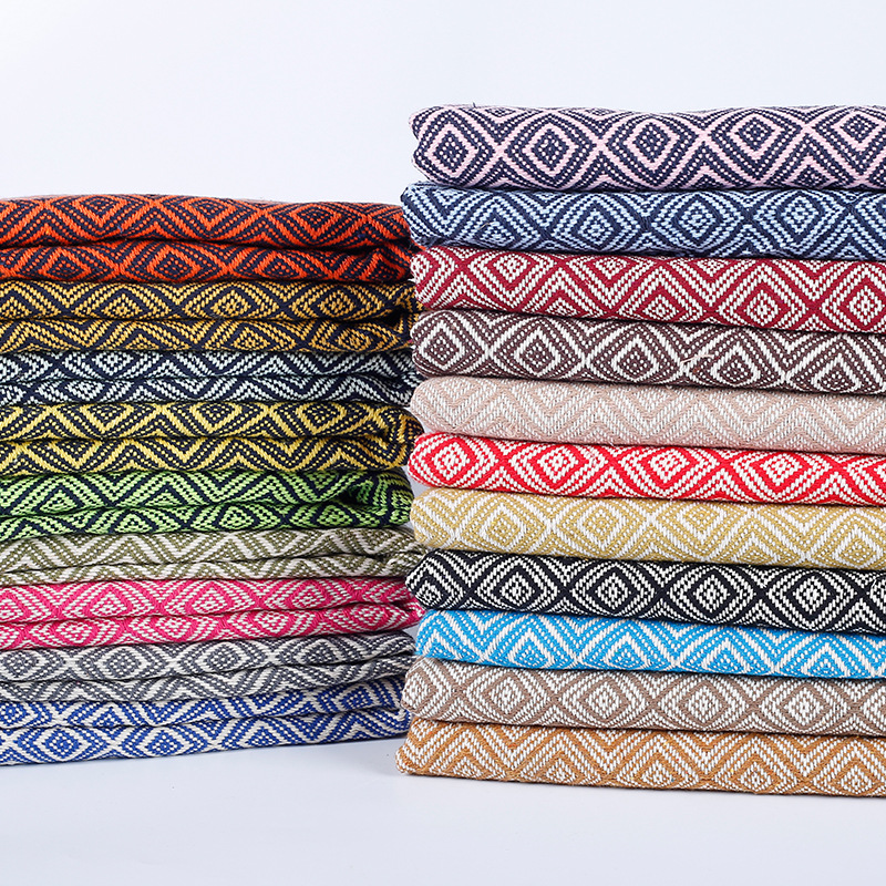 Explosive money Ethnic style Dyed Jacquard Fabric Cotton cloth Home textiles Luggage and luggage Shoes tablecloth Seat cushion Gift box