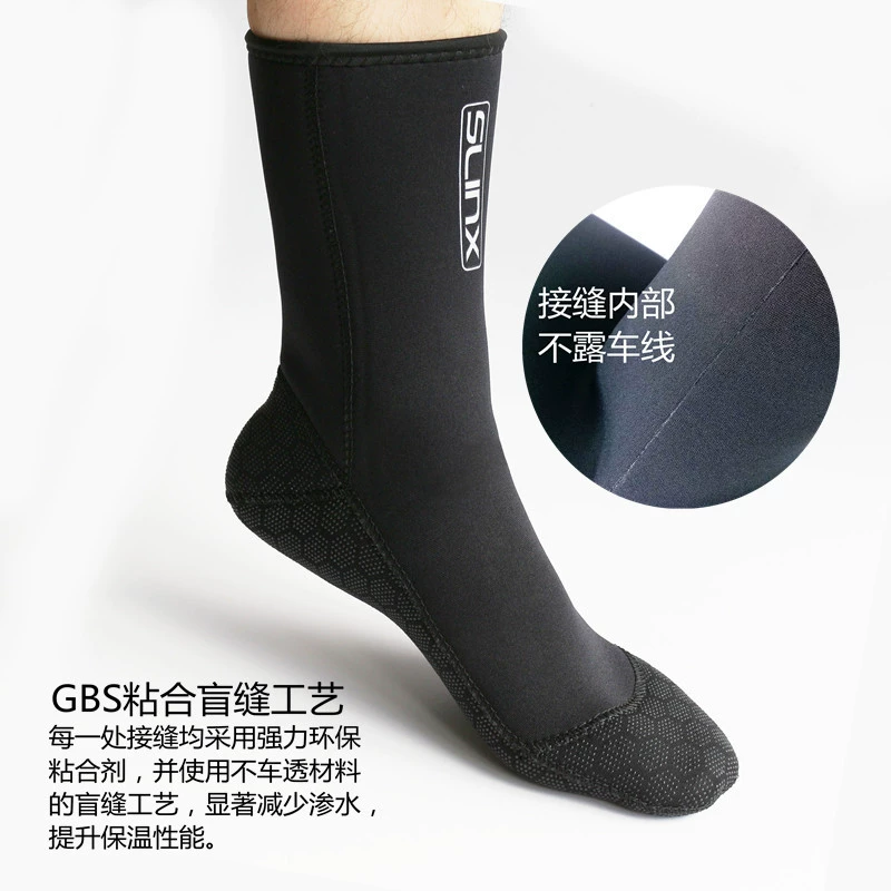 Дайв носки 3мм Slinx Super Bullet -Anti -Slip Dive Foot 蹼 Anti -grinding ankle So Mock Set увеличенные дайвинг носки