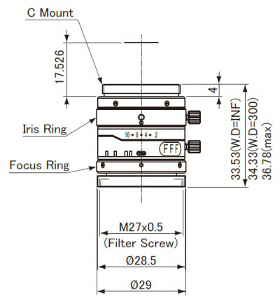 日本茉丽特Moritex 工业镜头 ML-M MP5系列ML-M1620MP5工业镜头