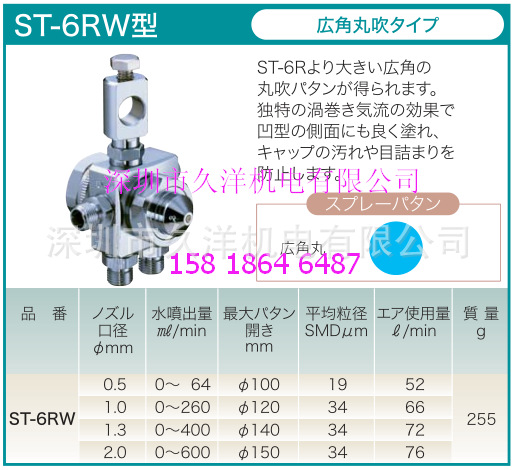 日本露明纳LUMINA ST-6RW-1.0雾化喷枪