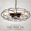 Retro air fan, ceiling lamp for living room for bedroom, lights, American style