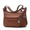 Summer shoulder bag, bag strap for elderly, genuine leather, for middle age