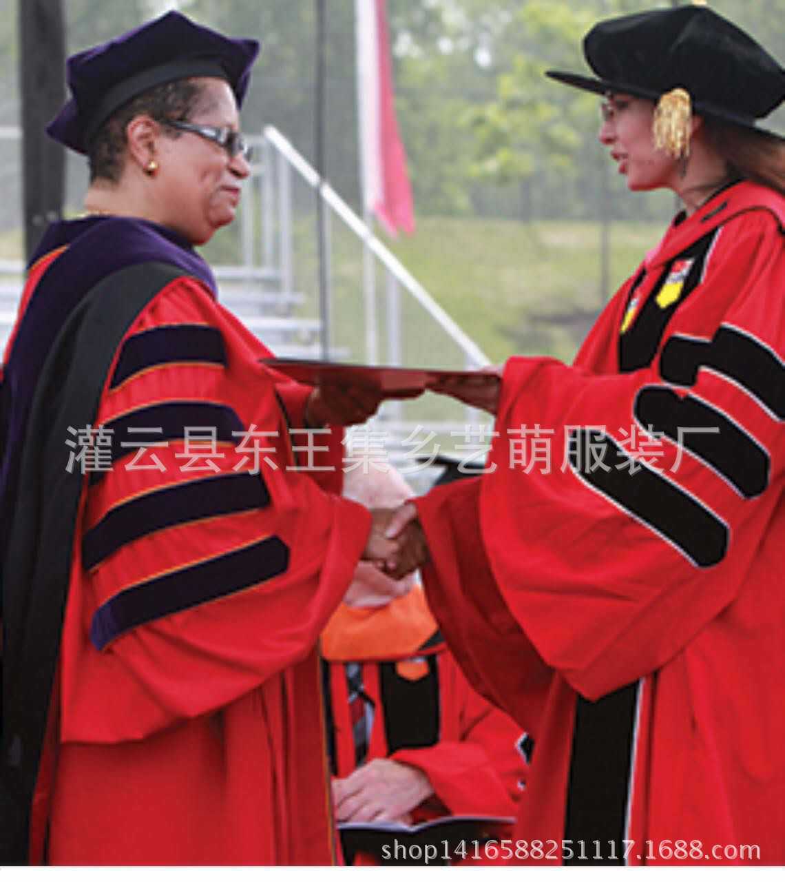 美式学士服博士服英式毕业服百褶款国外黑色博士服支持来样定.制-阿里巴巴