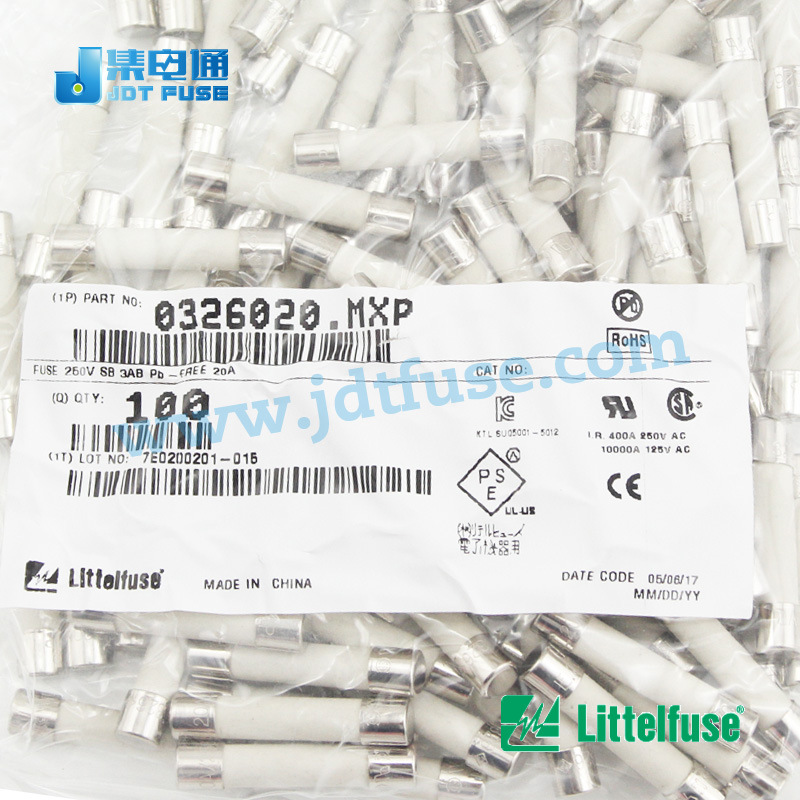0326020.MXP 力特Littelfuse 陶瓷保险丝6.3*32mm不带引线T20A