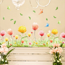 新款牆貼批發夢幻蝴蝶花XL7179 溫馨客廳卧室