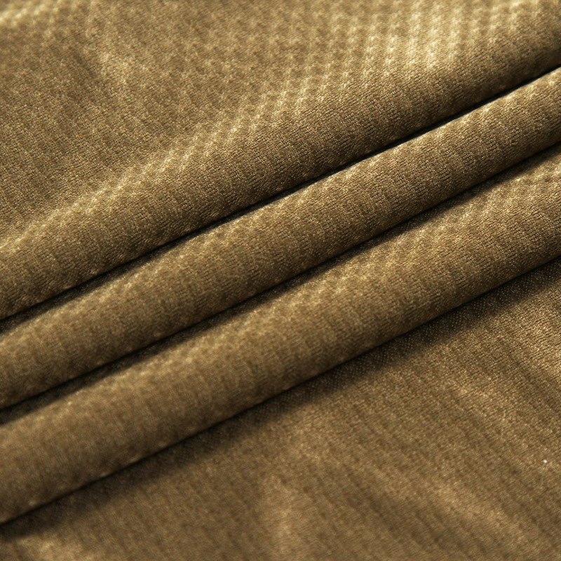 【新品直销】新款全涤素色针织提花面料 时尚男女装服装面料