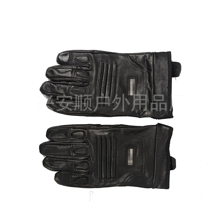 厂家批发户外登山骑行真皮全指手套冬季执勤手套防滑耐磨霹雳手套|ms