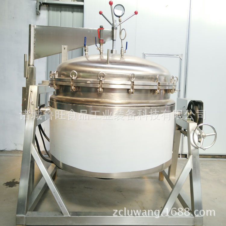 商用大型可倾式电加热牛肉卤煮蒸煮锅 电加热高温高压蒸煮锅