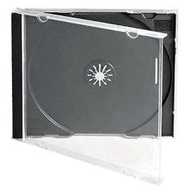 CD DVD光盘盒CD塑胶盒CD盒 CD CASE10.4mm 方形单面透明面黑色底