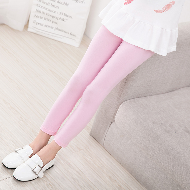 Manufacturer direct selling new children's pants foreign trade children's wear girls' Leggings wholesale modal nine point children's Leggings