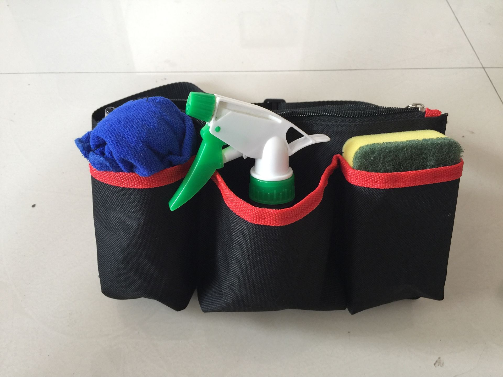 Entrega de una sola pieza ouante Kit de productos Oxford tela multi-funcional hotel restaurante limpieza cintura bolsa jardín cintura bolsa