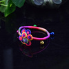 Ethnic woven colorful bracelet from Yunnan province handmade, small bell, ethnic style, flowered