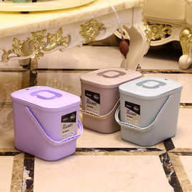 厂家批发塑料茶渣桶方形带盖手提带滤层茶水桶茶具废水排水垃圾桶