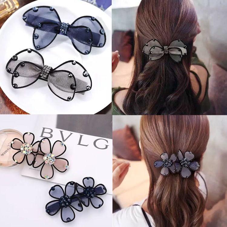 Butterfly decoration clip, Korean version of the cloth, flowers, flowers, head, top, water, drill spring