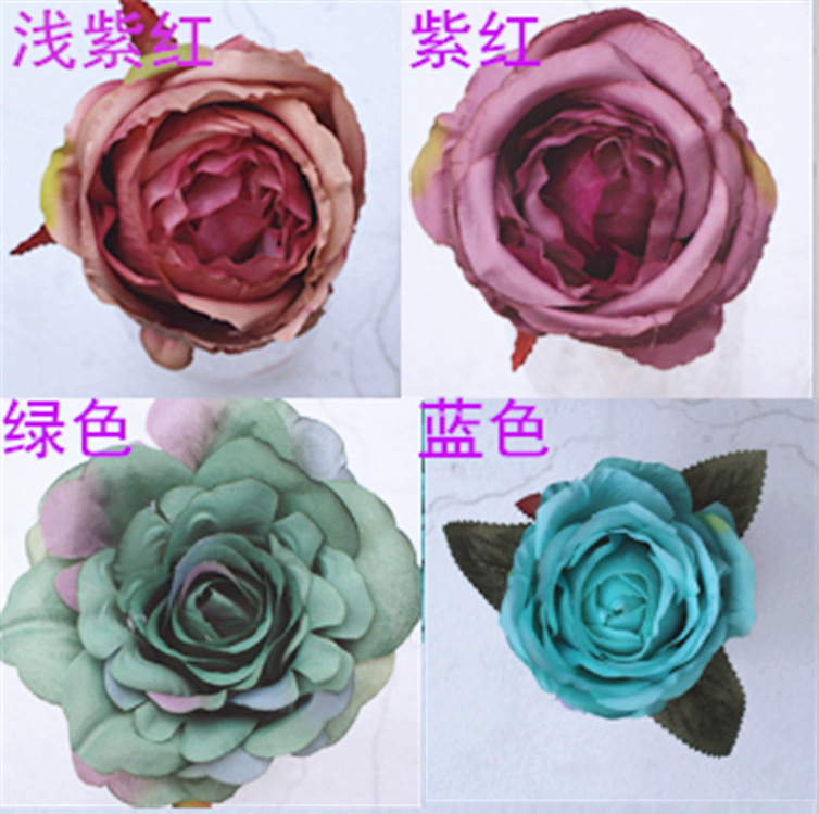 仿真玫瑰花朵 人造花头 仿真花朵批发 手工DIY小花苞婚庆花墙插花