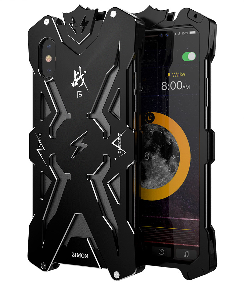 SIMON THOR Aviation Aluminum Alloy Shockproof Armor Metal Case Cover for Apple iPhone X