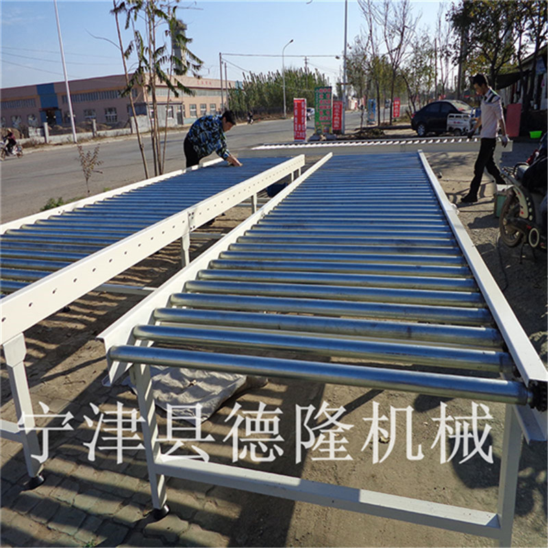 不锈钢无动力辊筒输送线滚筒生产线流水线卸货滑梯输送带卸货神器