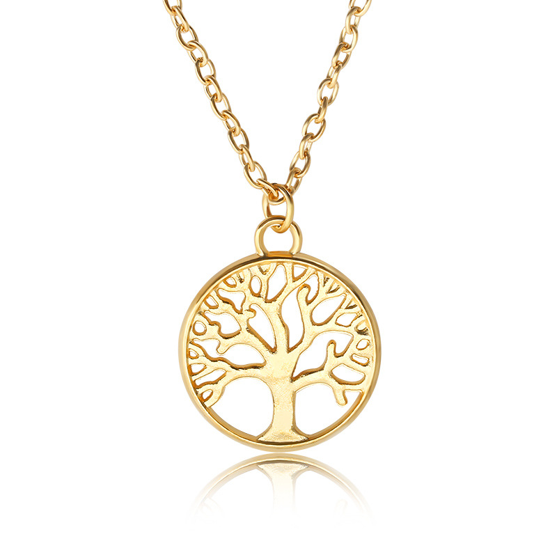 Fashion Retro Tree Of Life Pendant Alloy Ladies Peace Tree Necklace Clavicle Chain display picture 4