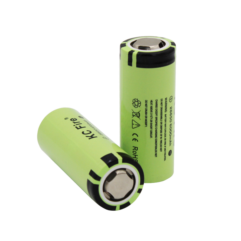 新款KC Fire26650锂电池 不带保护板充电式3.7V强光手电筒锂电池