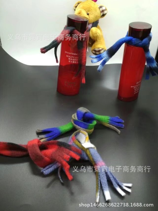 厂家直销，圣诞装饰用品，小围巾，迷你装饰围巾，饮料娃娃装饰|ms