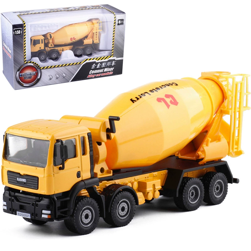 [Box] Кадди 1:50 сплавный цементный миксер] Инженерный автомобиль сплавная игрушка 625007