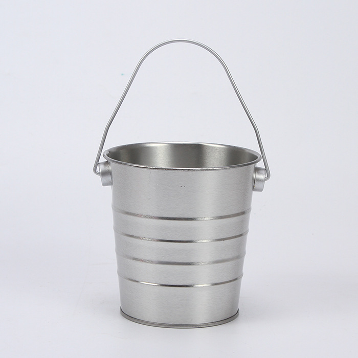 马口铁水桶纯色桶 桌面时尚马口铁桶 小巧彩色马口铁桶