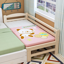 Bán buôn gỗ rắn trẻ em giường đơn mở rộng khâu giường bé thông giường dài với lan can tùy chỉnh giường trẻ em Giường trẻ em