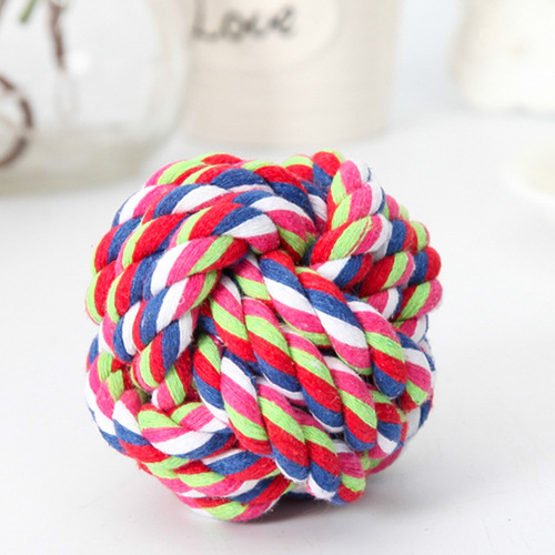 Dog pet toy ball Hand-woven cotton rope ball pet supplies Bite-resistant tooth cleaning cat and dog toys