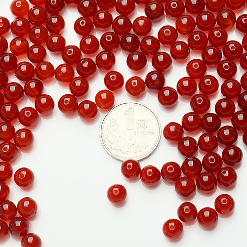 Wholesale Brazilian Red Agate Beads for DIY Handmade Jewelry, Crystal Round Beads Bracelet and Necklace, Ideal Gift