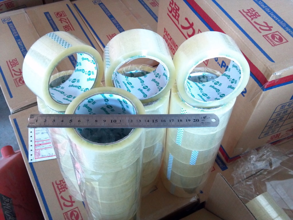 批发生产 4.5CM宽60米长1CM肉厚印字透明封箱胶带 品优价廉