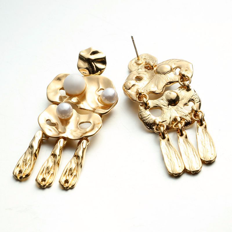 Fashion Alloy plating earring(Golden)NHGY1545-Golden