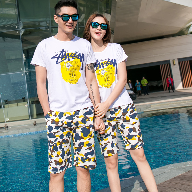 Parent-child outfit Summer outfit new explosive children cotton short sleeve cartoon couple set wechat group purchase family leisure outfit