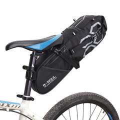 B-SOUL Bicycle Rear Bag Waterproof Large Capacity Mountain Bike Tail Bag Road Cycling Equipment Saddle Bag