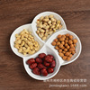 Pure White Hotel Ceramics Four Plate Self -Service Subsidal Tableware Division Division Divisions Snack Snack Disk 4 grid plate