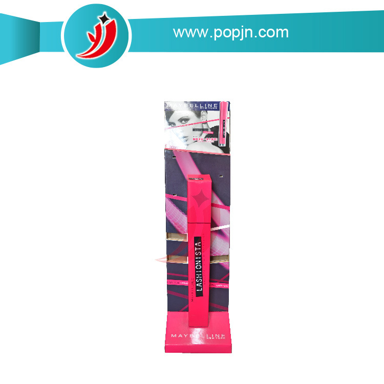 免费设计纸货架厂家定制化妆品纸架超市电池纸展示架带挂钩可折叠