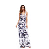 summer new European and American fashion print vest long dress