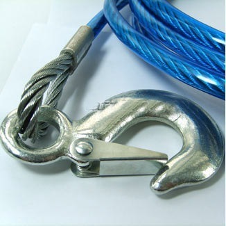 Car tow rope thickened outdoor trailer off-road escape car tow rope 4 meters 5 tons strong steel wire tow rope