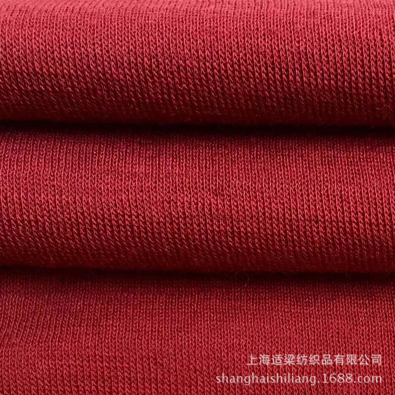 Worsted Wool Double-sided Fabric Yarn-dyed French Rib Merino Wool Spring & Fall Comfortable and Warm Knitted Fabric