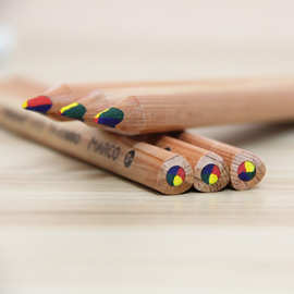 马可6403彩色铅笔 创意 原木彩虹铅笔 DIY日记制作儿童涂鸦铅笔
