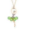 Fashionable crystal, dancing multicoloured necklace, pendant, wholesale
