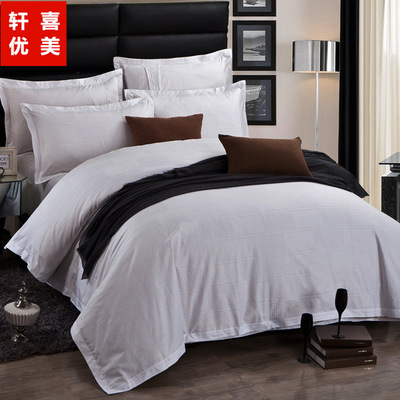 Five-star hotel Linen Hotel bedding pure cotton 60 Jacquard weave Thirty-four Set of parts Custom wholesale